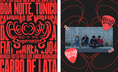 custom type lettering - Chococorn and the sugarcanes lettering logo type typography