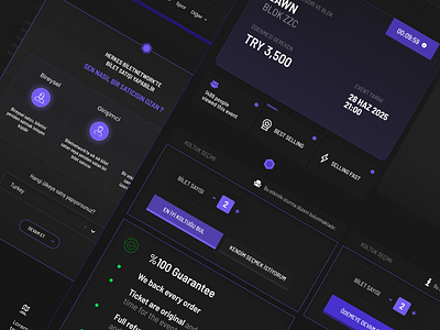 Bilet Site Design bilet dark graphic design ui