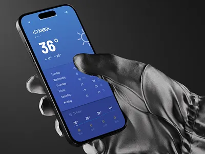 Weather App app dark ui weather