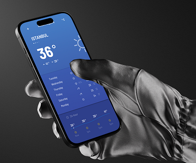 Weather App app dark ui weather