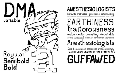 bespoke type design - DMA variable bespoke type design font type typography variable