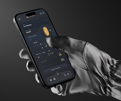 Özbağ Gold app dark gold ui