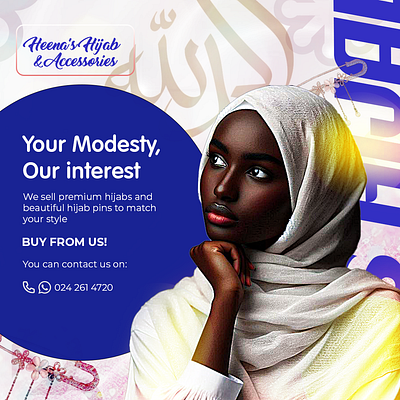 Heena's Hijab and Accessories graphic design