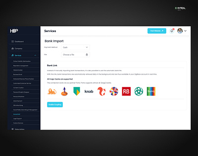 Bank Link with Real-Time Transaction Sync bank sync ui best uiux design branding dashboard dashboard ui dashboard uiux design design figma design figma website finance software import from bank ui marketplace ui ui uiux design website ui ux design website uiux design