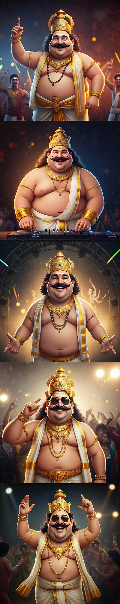 Maveli Character ai graphic design illustration instagram maveli onam