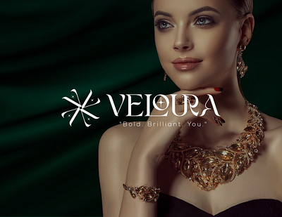 Veloura – Luxury Jewelry Logo & Premium Brand Identity branding design fation logo graphic design jewelry brand identity jewelry logo logo luxury branding design luxury jewelry logo luxury logo modern jewelry logo
