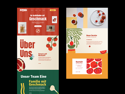 Wholesale Food branding design doodle food landing page red ui unique web wholesale