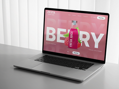 Zesta Organic Juice graphic design home page landing page product design ui user experience user interface ux web design