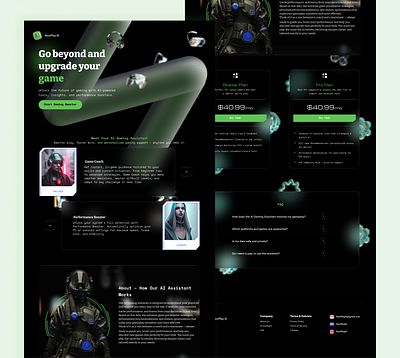 NextPlay AI – Smart Gaming Assistant 3d ai design game landing ui