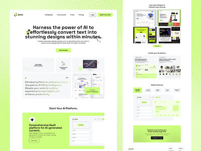 AI Website Builder ai design figma framer landing page design minimal typography ui uiux ux web design