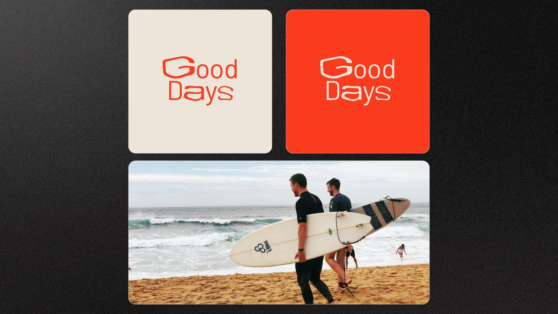 Good Days Skin And Hair Care Product For Surfers brand identity branding graphic design logo ocean product design skin care summer surfer surfing