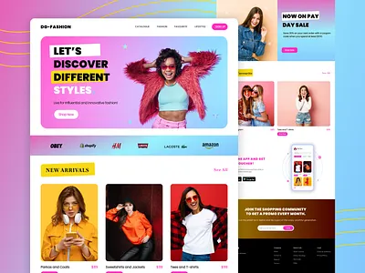 Modern Fashion E-Commerce Landing Page Design clothing store website colorful website design e commerce concept ecommerce homepage concept ecommerce website design fashion brand website fashion landing page figma website design homepage ui design minimal web ui modern e commerce ui online store landing page rakib hassan shopping website u trendy website ui ui inspiration ui ux design