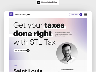 STL Tax Website webflow website design
