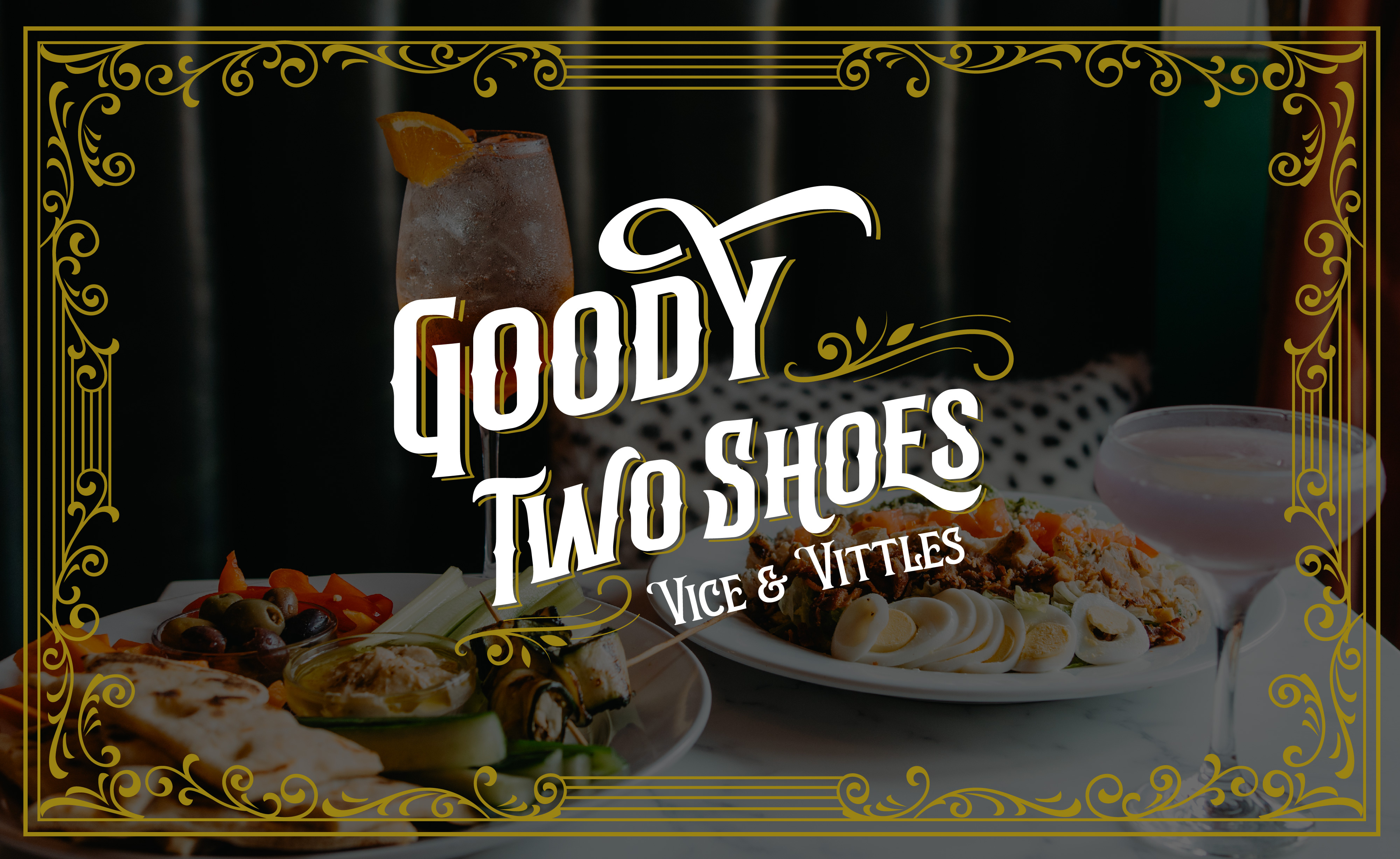 Goody Two Shoes Restaurant advertising brand identity branding design graphic design hospitality layout design menu design print print design restaurant restaurant branding social media vintage visual identity