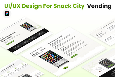 Snack City Vending – Landing Page Design figma to wordpress landing page snack city ui ux vending machine page website design wordpress