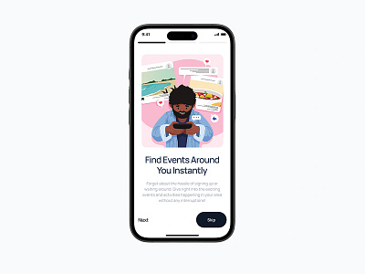 Notivent App Onboarding Design app event app mobile onboarding