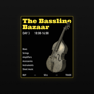 Poster announce bazaar design poster