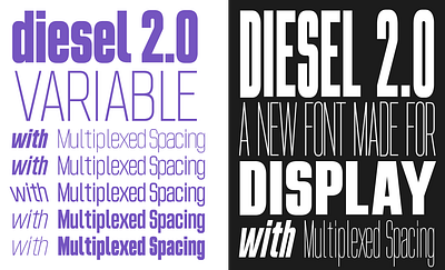 type design - diesel 2.0 variable design type typography variable