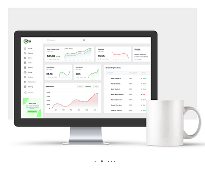 E-Commerce Website Dashboard UI Design branding dashboard design e commerce ecommerce dashboard graphic design saas u ui uiux user experience user interface ux