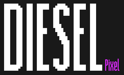 type design - diesel pixel design font type typography
