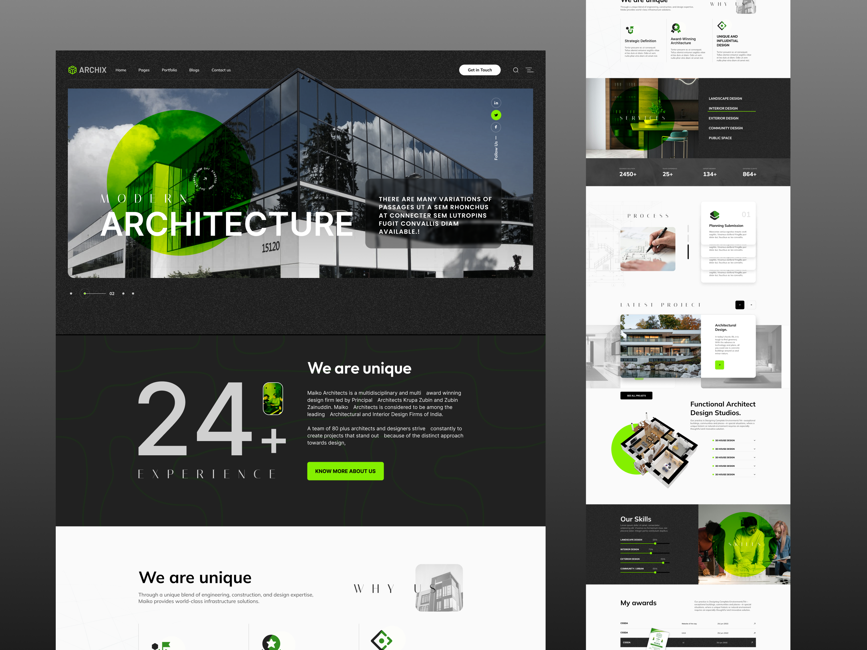 Architecture Landing page UIUX design archiitecture architecture landing page figma landing page designer landing page mockups real estate ui ux ui