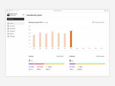 Invoice & Billing Software Dashboard application billing billing software chart dashboard figma graph graphic design invoice invoice billing software invoice software product design saas saas dashboard ui ux