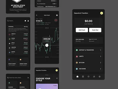 Equity mobile app android android design animation app app design application crypto app design fintech fintech app fintech design illustration interaction ios mobile motion design motion graphics ui ux