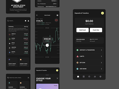 Equity mobile app android android design animation app app design application crypto app design fintech fintech app fintech design illustration interaction ios mobile motion design motion graphics ui ux