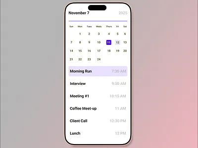 #DailyUI #Day38 #Calendar calendar dailyui day38