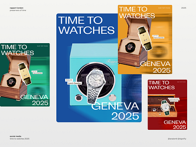 Rapport London - Time To Watches 2025 branding event figma graphic design instagram social media watches