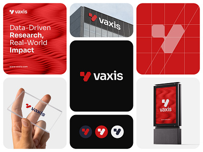 Vaxis / Logo & Brand Identity brand branding design development geometric graphic design identity innovation letter v link logo logomark medical medicine molecule particle reserach technology triangle v letter