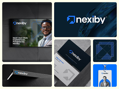 Nexiby Brand Identity brand identity branding corporate design graphic design logo logomark logotype minimalist nexiby stationary
