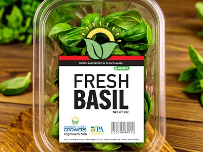 Kennedy Creek Growers – Fresh Basil Packaging Redesign art direction branding food branding graphic design packaging packaging design
