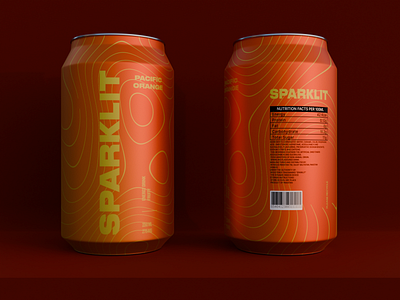 ENERGY DRINK - SPARKLIT 3d ad branding can drink ecommerce energy guideline logo novaion orange product red