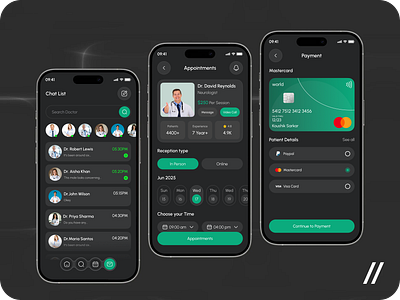 Health & Doctor Booking Mobile App UI/UX app design appointment booking calender clinic app doctor app doctor booking health app medical app mobile app modern health online doctor patient care payment schedule telemedicine ui