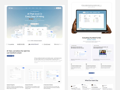 Interview AI saas Landing page agency ai saas design brand identity branding hireing platform hr management interview platform landing page design logo design management platform design modern saas website design real world project saas product service startup tech uiux design vexo lab website design world class project