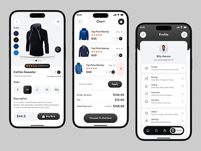 Fashion E-Commerce App Design app design appdesign e commerce app ecommerce ecommerceappconcept ecommerceui fashion fashionapp fashionstore marketpalce minimaldesign mobile app shop store shopping shopping app store ui design ux design