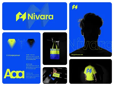 Nivara Real Estate Logo contraction logo homeslogo logonew logotype minimalist logo modern logo real estate logo visual identity