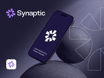 Synaptic- Abstract Tech Logo Design abstract logo ai logo artificial intelligence branding business logo design geometric logo icon logo modern logo spark spark logo symbol tech logo
