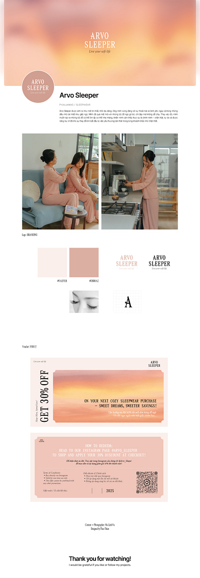 ARVO SLEEPER arvo arvo sleeper branding coupon logo pajamas pyjamas sleepwear voucher