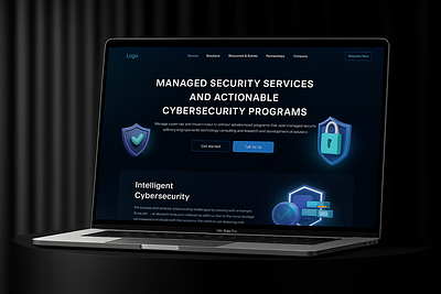 Cybersecurity Web App Landing Page – Modern Dark UI Design blockchain security cyber security cybersecurity dark ui data analytics data security landing page modern ui network security security illustration tech website ui design web3 webdesign website design