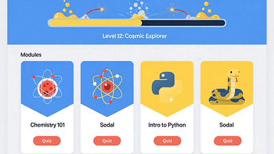 Gamified Learning Platform design graphic design motion graphics product ui