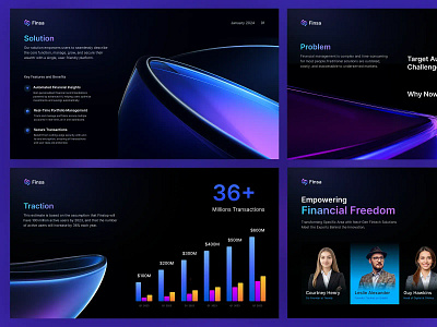 Pitch Deck Presentation - Finsa chart crypto dark finance fintech google slides investor deck pitch deck pitch deck design pitch deck presentation finsa pitch deck template power point presentation slide deck startups ui ux web design web site web3