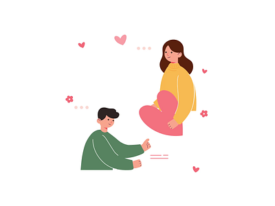 Couple Sharing and Caring Love Animation adobe after effect animation animation after effects couple design gif animation illustration animation lottie lottiefiles