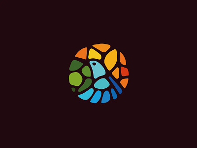 Stained glass bird logo bird brand branding design elegant graphic design logo logo design logo designer logodesign logodesigner logotype minimalism minimalistic modern mosaic stained glass