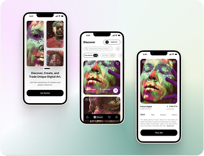 Digital Art Mobile App graphic design ui