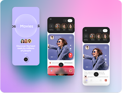 Social Media Mobile App app design graphic design ui ux
