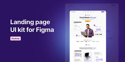 Social Media Agency Landing Page Templet design graphic design ui ux