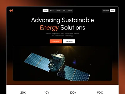 Solar Energy Landing Page crm eco website energy green energy landing pgae minimalist new energy panel renewable energy saas solar solar panel solar power solar system ui ux website