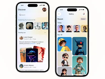 AI Discovery & Gallery App ai ai app ai conversation ai design ai discovery ai entity ai gallery ai generate ai mobile app ai powered ai product artificialin telligencech chat ai